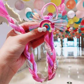 Children's Cartoon Unicorn Color Hair Rope (Option: Rainbow)