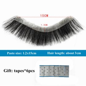 Men's Toupee Human Short Hair Piece Patch For V Style (Option: Style1)