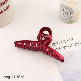 Barrettes Female Back Head Grip Shark Clip Hairpin Hair Claw Large Size Scrub Head Hair Clip Red Headwear (Option: 6 Cross)