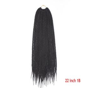 Crochet Hair Senegal Box Braids Braid Hair Extension (Option: 1B-22Inch-1Pcs)