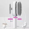 Self Cleaning Hair Brush For Women Massage Scalp Promote Blood Circulation Anti Hair Loss 3D Hair Growth Comb Hairbrush Self-Cleaning Hair Brush   3D