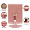 Desktop LED Makeup Three-sided Folding Mirror 2X3X Magnifying Makeup Mirror Dressing Table Mirror Three-fold Mirror With Light