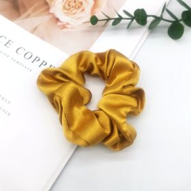 Solid Satin Large Intestine Hair Rope (Color: Yellow)