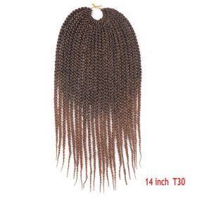 Crochet Hair Senegal Box Braids Braid Hair Extension (Option: T30-14Inch-1Pcs)