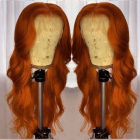 European And American Dark Orange Wig Hair Set Smooth Hair (Option: 150Density-22inch)