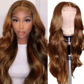 Long Curly Hair Light Blonde Big Waves African Women's Lace Wig (Option: Brown-20inches)