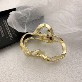 Geometrically Irregular Metal Hairpin Female (Option: B-Gold)