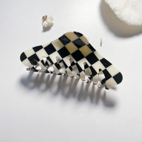 Simple Retro Black And White Checkerboard Series Hairpin (Option: Yangtze River Delta)