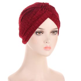 Multicolor Bubble Fashion Hood (Color: Wine Red)