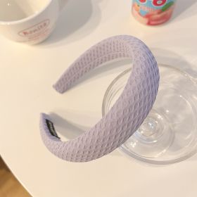 Candy Colored Wide Brimmed Hair Band For Women With High Skull Top (Option: Mesh Purple)